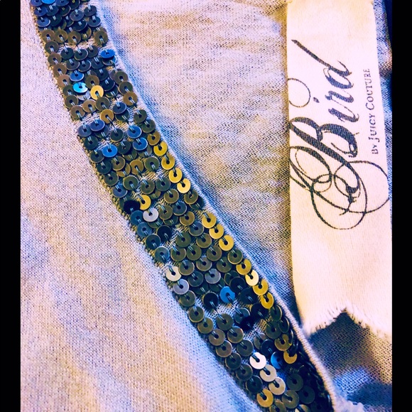 Bird By Juicy Couture Gray sequined cardigan - Picture 7 of 8